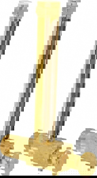 4-1/4 Inch Long Sight, 1/2 Inch Thread Size, Buna-N Seal Short Elbow With Drain, Vented Oil-Level Indicators and Gauge